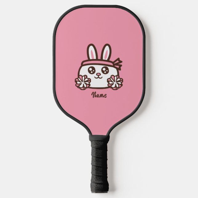 Cartoon-Kaninchenpaddel Pickleball Schläger (Vorderseite)