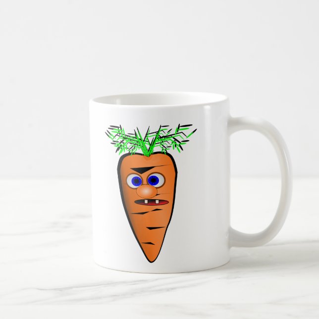Cartoon-Karotten-Gemüse-Bild Kaffeetasse (Rechts)