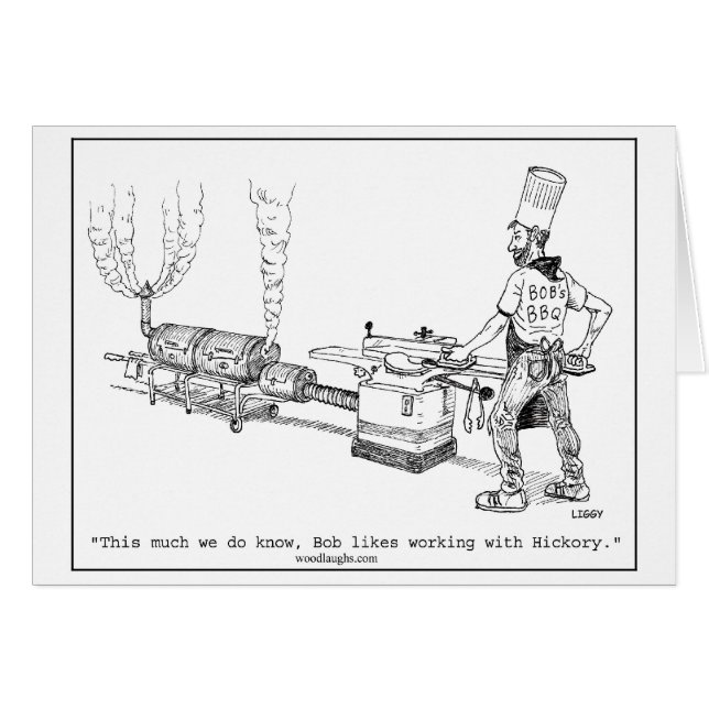 Cartoon-Karte die GRILLEN des Bobs (Vorderseite (Horizontal))