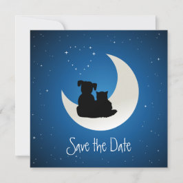 Cartoon Katze und Hunde Seeleute Save the Date