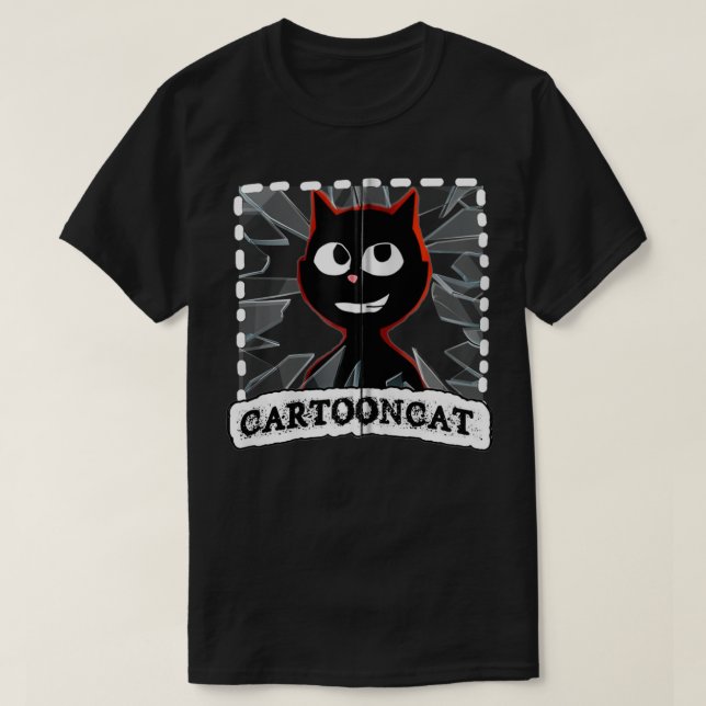 Cartoon Katze wir alle Liebe zu entkommen aus Sire T-Shirt (Design vorne)