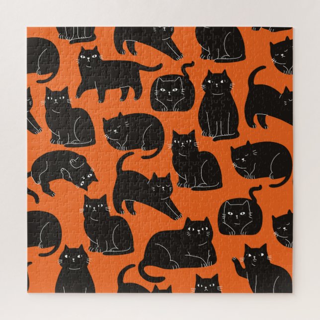 Cartoon Katzen Handgezeichnetes Muster (Vertikal)