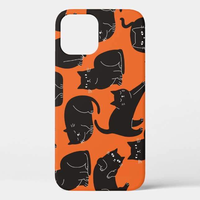 Cartoon Katzen Handgezeichnetes Muster Case-Mate iPhone Hülle (Rückseite)