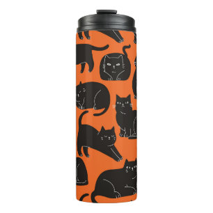 Cartoon Katzen Handgezeichnetes Muster Thermosbecher
