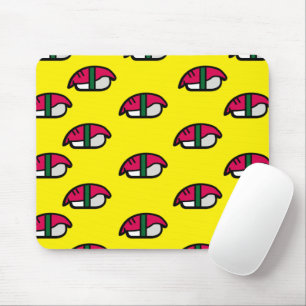 Cartoon Kawaii Sushi, Fischreis & Meeresalgen Mousepad