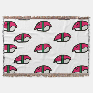 Cartoon Kawaii Sushi, Fischriese und Meeresalgen Decke
