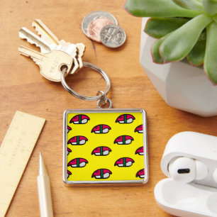 Cartoon Kawaii Sushi, Fischriese und Seetang Schlü Schlüsselanhänger
