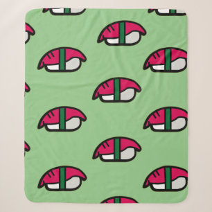 Cartoon Kawaii Sushi, Fischriese und Seetang Sherp Sherpadecke
