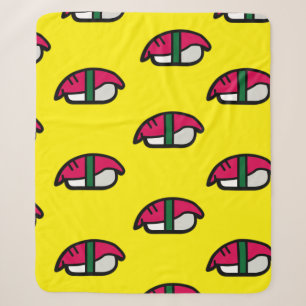 Cartoon Kawaii Sushi, Fischriese und Seetang Sherp Sherpadecke