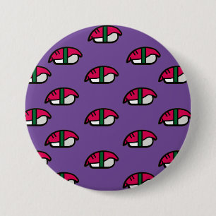 Cartoon Kawaii Sushi, Schaltfläche "Fischriese und Button
