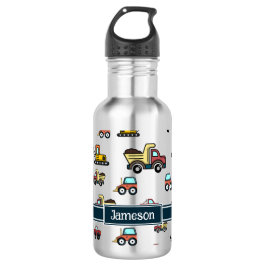 Cartoon Kfz-Kranname Personalisiert Edelstahlflasche