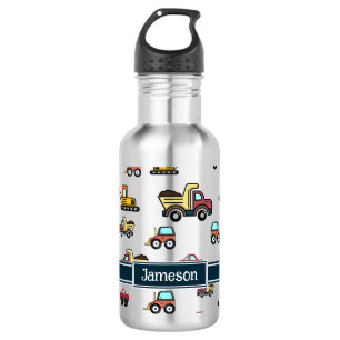Cartoon Kfz-Kranname Personalisiert Edelstahlflasche