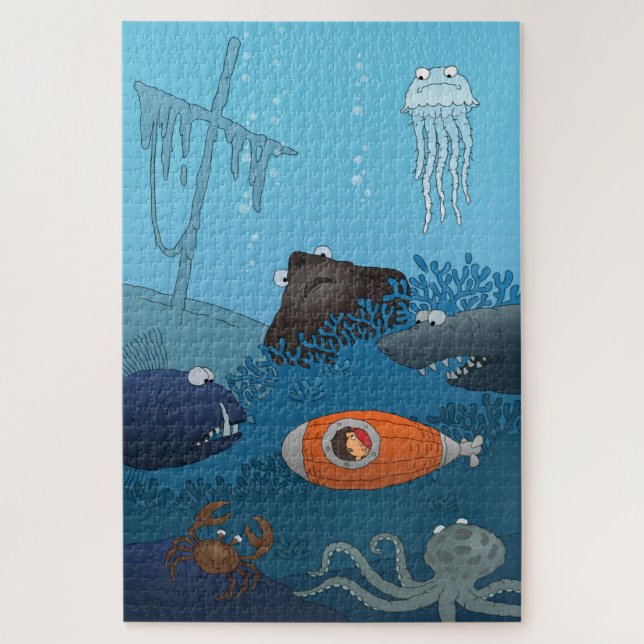 Cartoon Kid U-Boot-Welt (Vertikal)