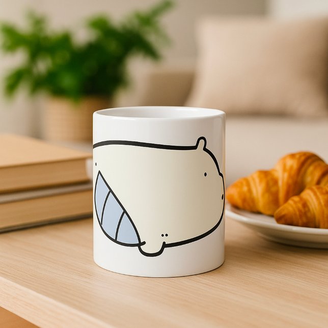 Cartoon Kissen mit Riesen Kaffeetasse (Von Creator hochgeladen)