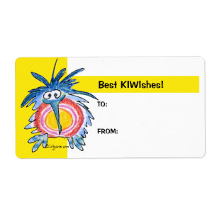 Cartoon Kiwi Bird 4b Gelbe Markierung