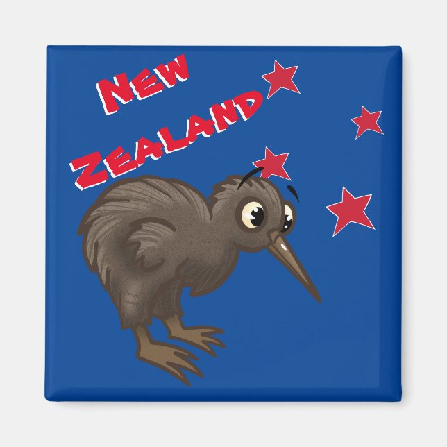 Cartoon Kiwi Bird Magnet (Vorne)