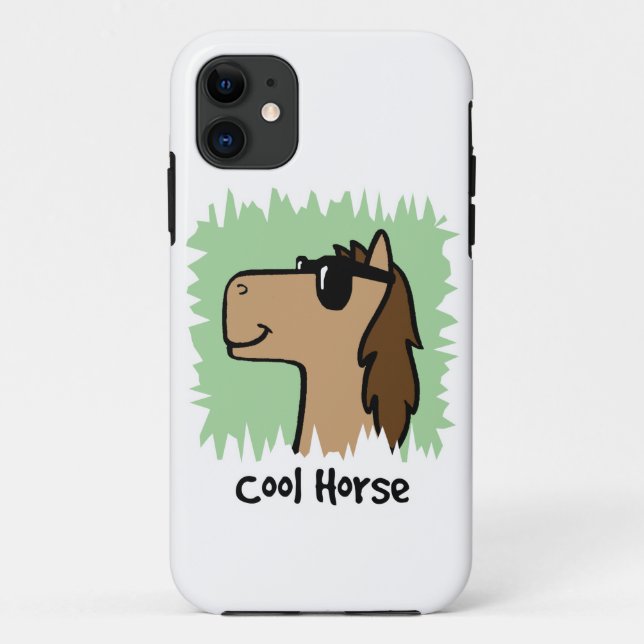 Cartoon-Klipp-Kunst-cooles Pferdetragende Case-Mate iPhone Hülle (Rückseite)
