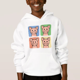 Cartoon-Klipp-Kunst, die Piggie Piggy Schweine Hoodie