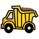 Cartoon-Klipp-Kunst mit einem Bau-Kipper Freistehende Fotoskulptur<br><div class="desc">Cartoonclipkunst mit coolem BauKipper. Vervollkommnen Sie für Ihren kleinen Lieblingsjungen!</div>