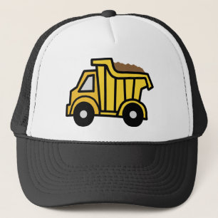 Cartoon-Klipp-Kunst mit einem Bau-Kipper Truckerkappe