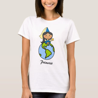 Cartoon-Klipp-Kunst-niedliche Prinzessin auf die T-Shirt