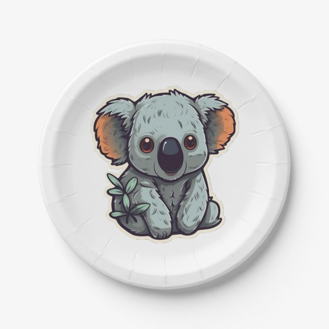 CARTOON KOALA BEAR PAPPTELLER (Vorderseite)