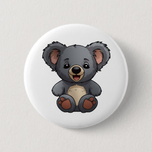 Cartoon Koala-Illustration Button