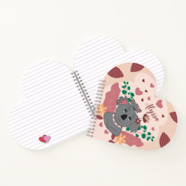 Cartoon Koalas Kid Herz-Spiral-Notebook Notizbuch