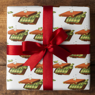 Cartoon-Koffer voll mit Geldautomaten Geschenkpapier