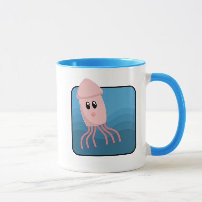 Cartoon-Kopffüßer Tasse (Rechts)