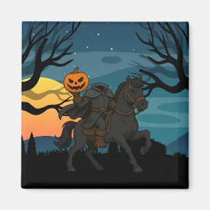 Cartoon Kopfloses Pferd Halloween/Herbst Magnet