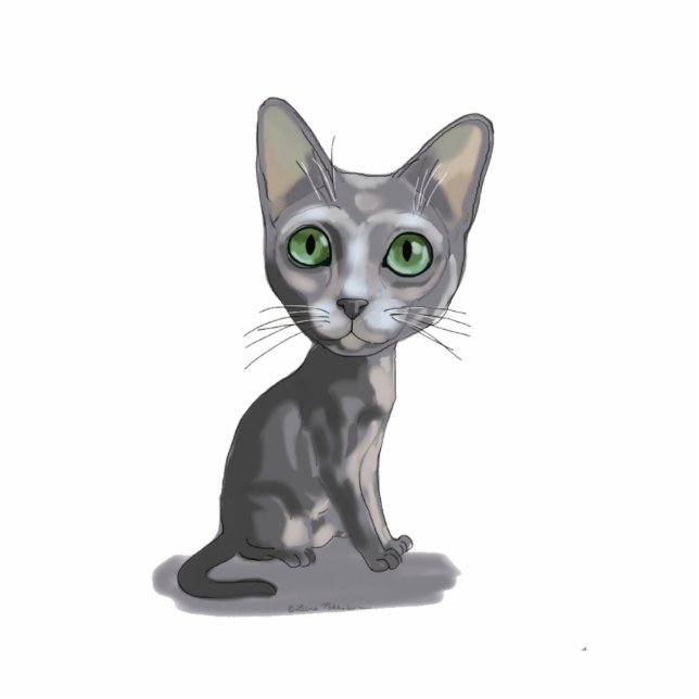 Cartoon Korat Freistehende Fotoskulptur (Vorne)