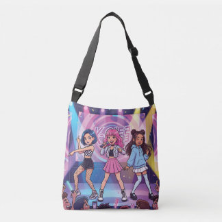 Cartoon KPop Mädchen Gruppe Tragetaschen Mit Langen Trägern