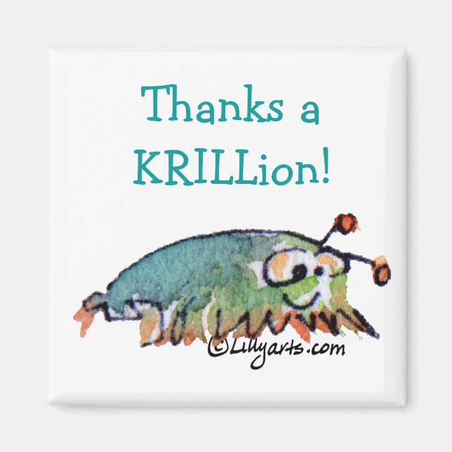 Cartoon Krill Vielen Dank, Magnet (Vorne)