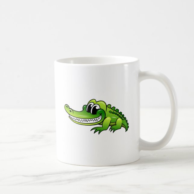 Cartoon-Krokodil Kaffeetasse (Rechts)