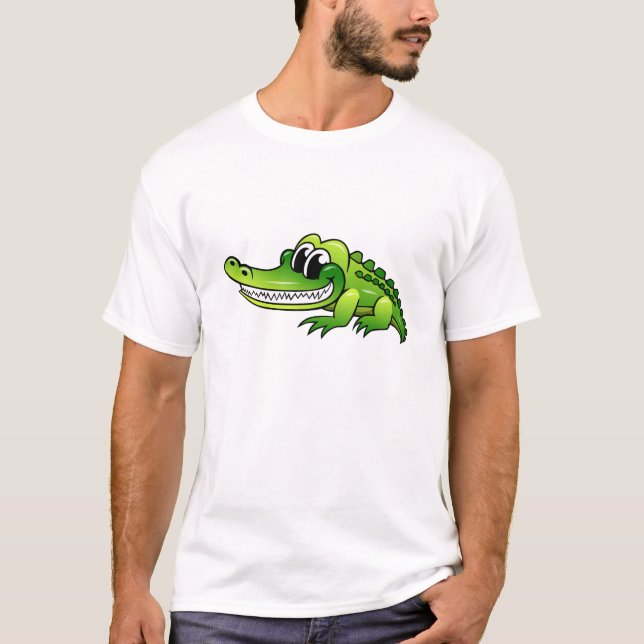 Cartoon-Krokodil T-Shirt (Vorderseite)
