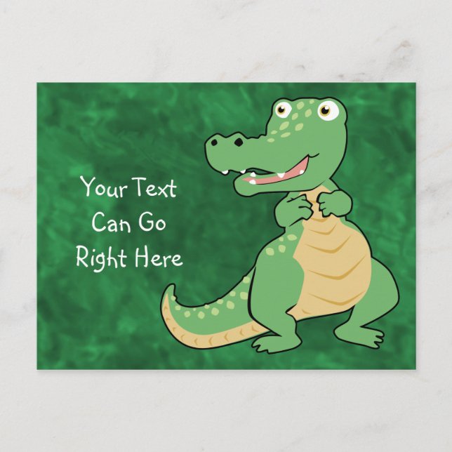 Cartoon Krokodile Postkarte (Vorderseite)
