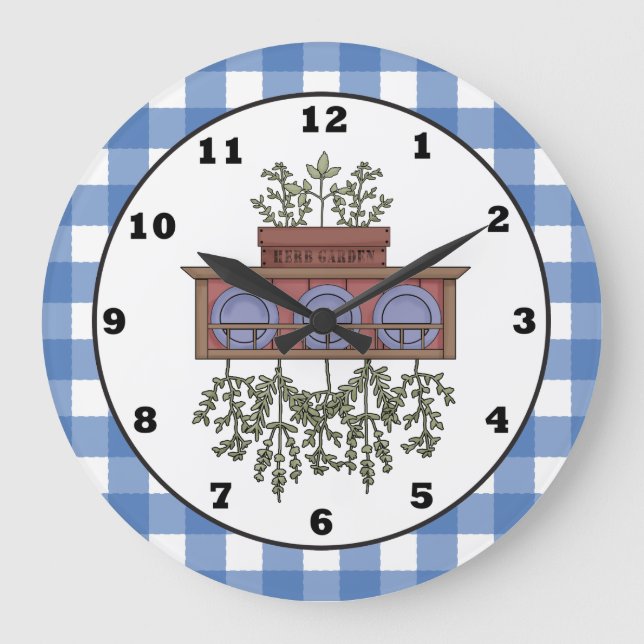 Cartoon-Küchenuhr Große Wanduhr (Vorderseite)
