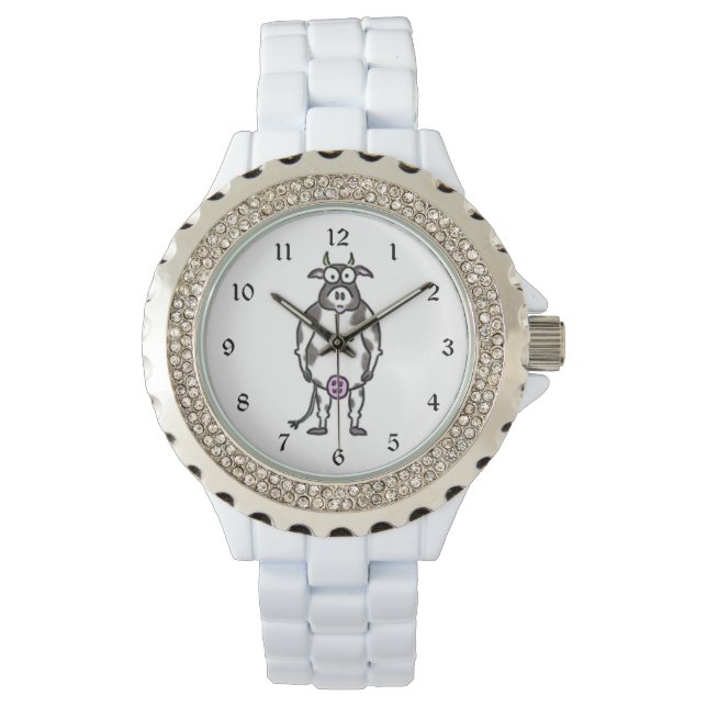Cartoon Kuh Armbanduhr (Vorderseite)