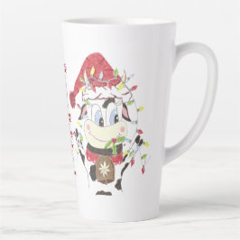 Cartoon Kuh hing Weihnachtslicht Urlaub Milchtasse