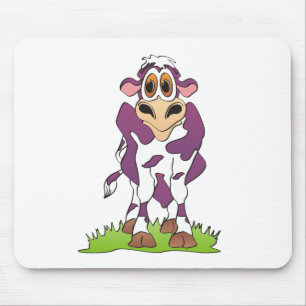 Cartoon-Kuh lila Mousepad