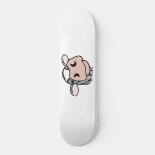 Cartoon-Kuh schwarz weiß rosa Kuss grau Farm Tier Skateboard