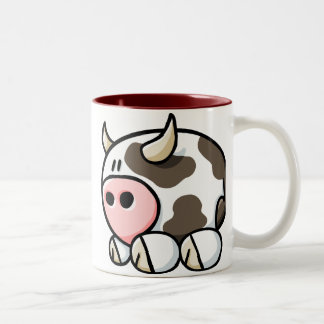 Cartoon-Kuh Zweifarbige Tasse