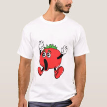 Cartoon La Tomatina schockierte Tomate