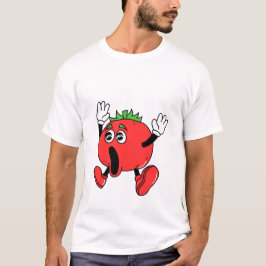 Cartoon La Tomatina schockierte Tomate T-Shirt