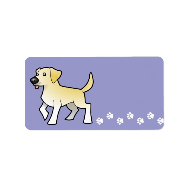 Cartoon Labrador Retriever Adressaufkleber (Vorne)