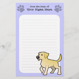 Cartoon-Labrador-Retriever Briefpapier