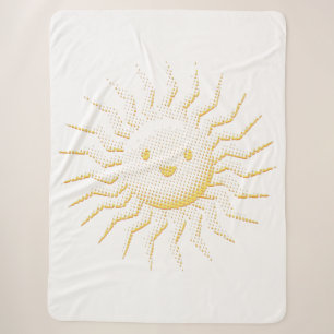 Cartoon lächelt Sonnenschein Zazzle HERZ Tote Beut Sherpadecke
