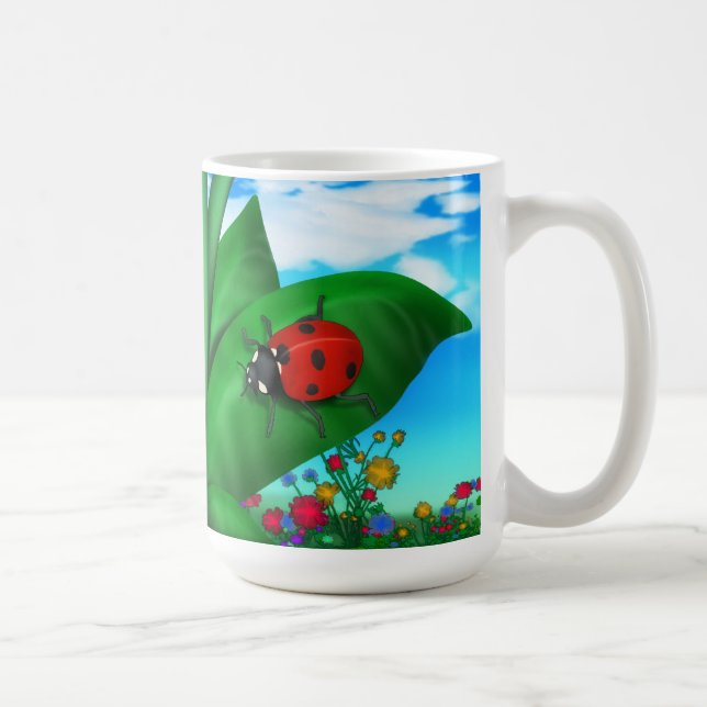 Cartoon Lady Bug Kaffeetasse (Rechts)