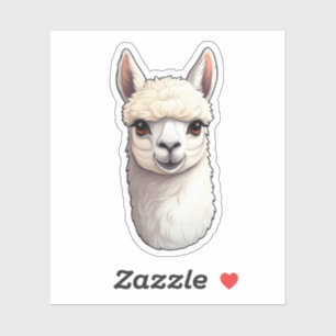 Cartoon Lama Illustration Aufkleber